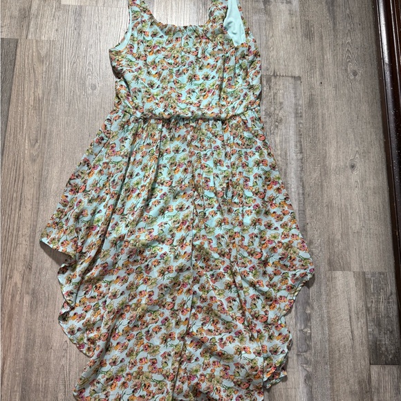 QED London Floral Dress - Mint and Pink spring summer wear sleeveless - Picture 2 of 5